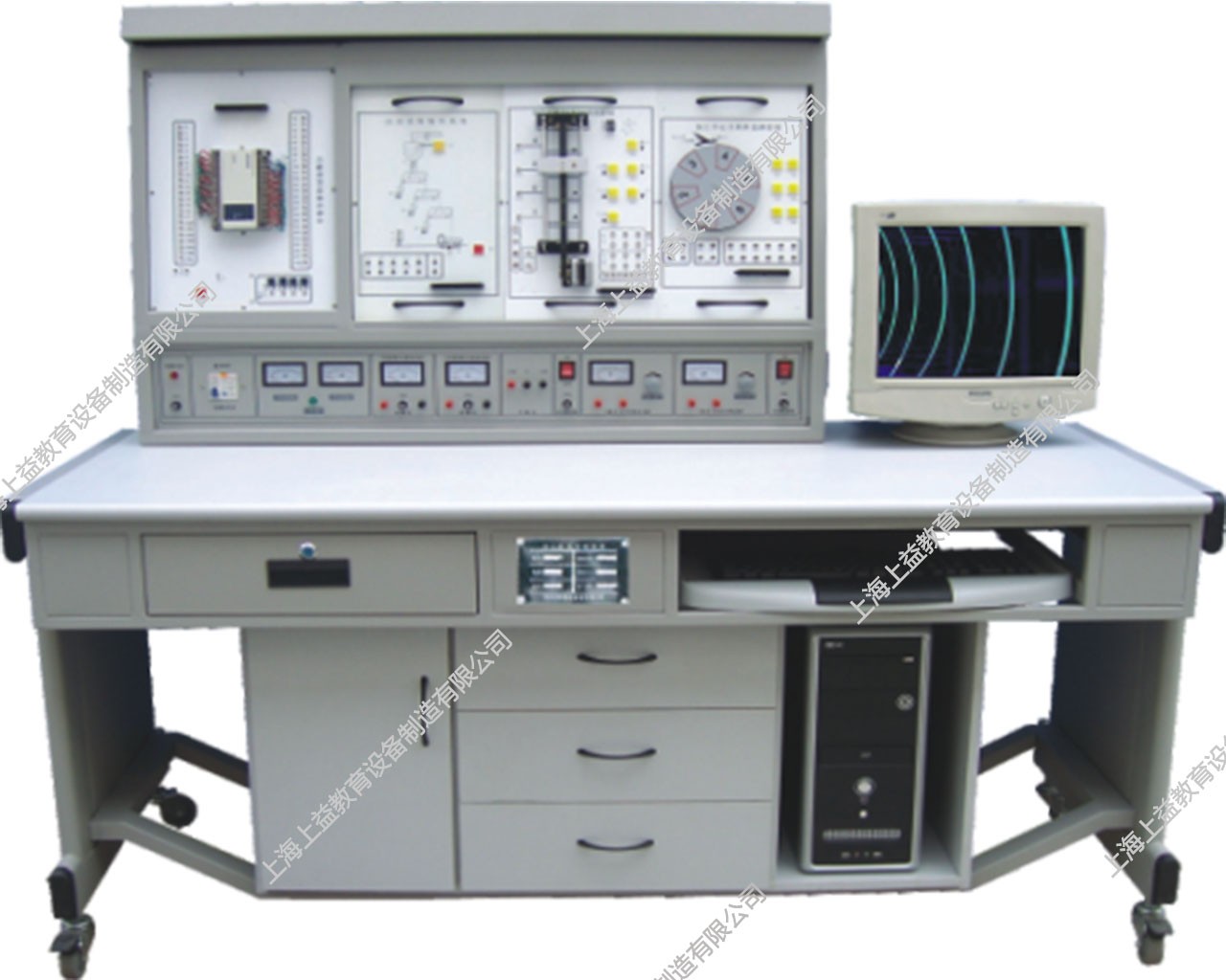 SYPLC-01B PLC可編程控制實(shí)驗(yàn)及單片機(jī)開發(fā)系統(tǒng)綜合實(shí)驗(yàn)裝置（立式，掛箱積木式）