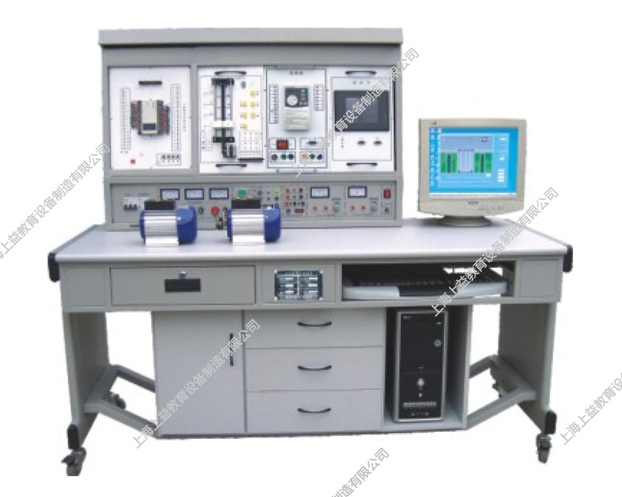 SYPLC-104A網(wǎng)絡型PLC可編程控制器/變頻調(diào)速及電氣控制實驗裝置（PLC、變頻器、觸摸屏、電氣控制）